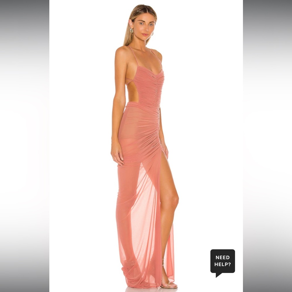 Michael Costello Follie Gown in Mauve Small